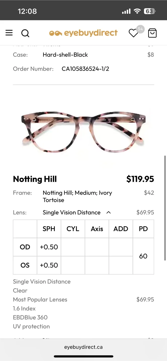 NEW Reading Glasses 0.50+ Single Vision Distance image indicator(3)