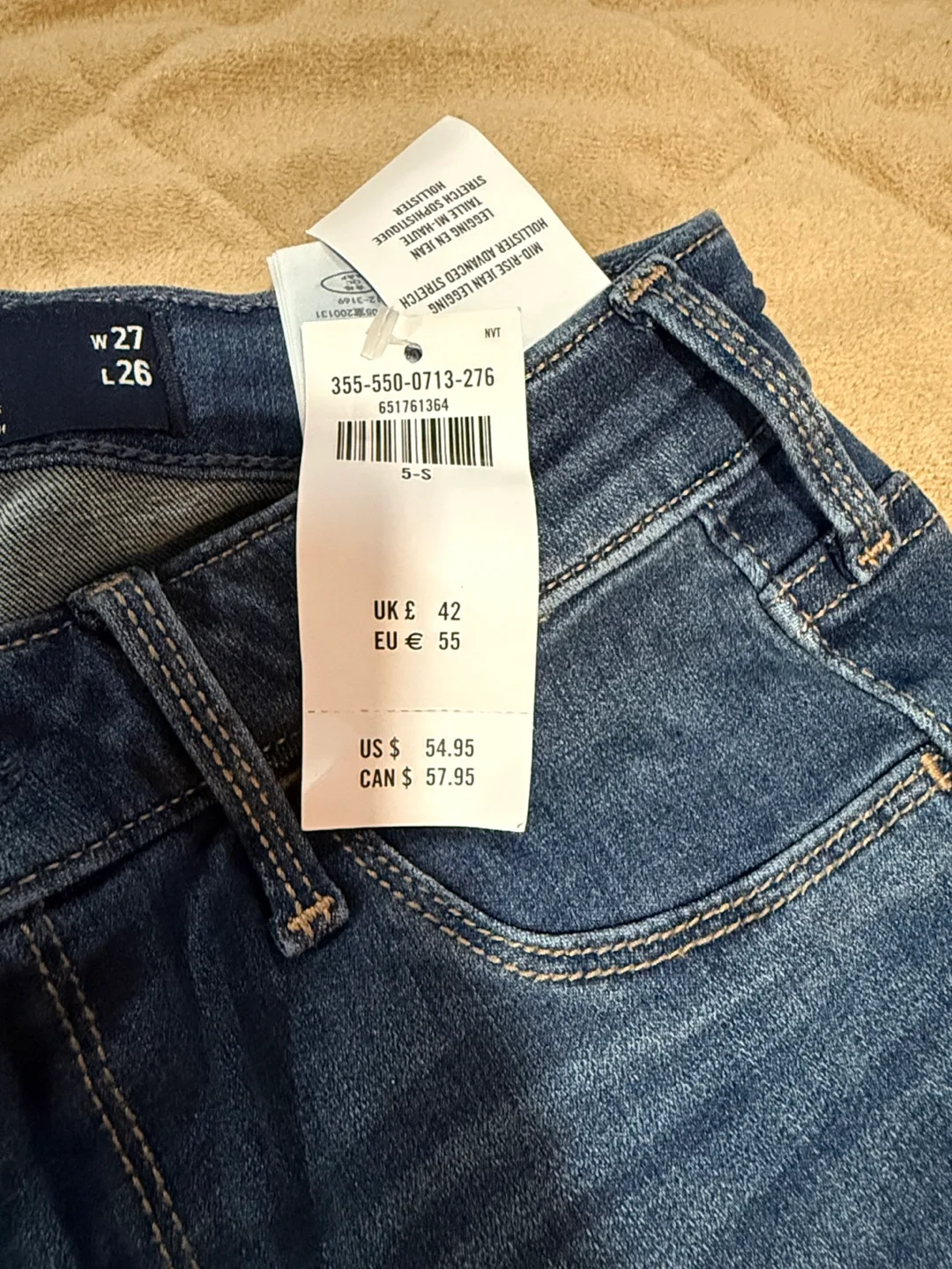 Hollister Mid-Rise Jean Leggings - Size 5 27/26 - New with tags image indicator(3)