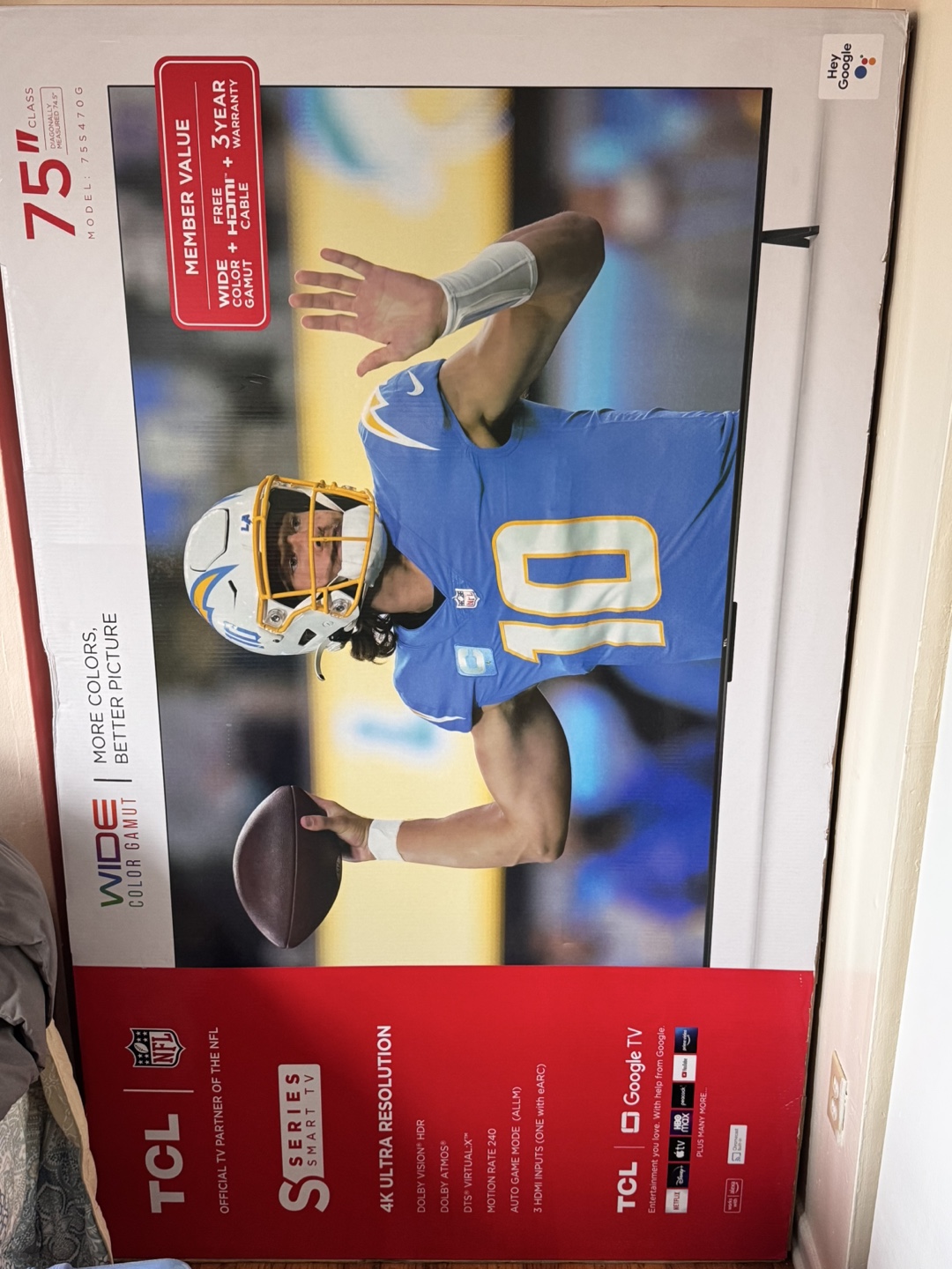TCL 75" 4K UHD Smart TV - Model 75S470G - photo 2