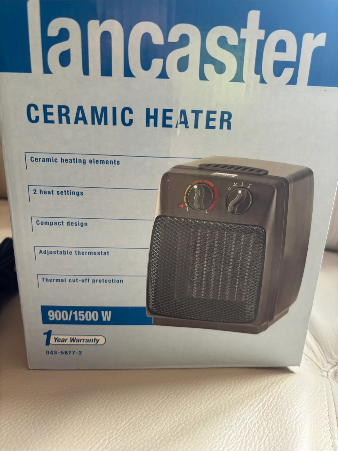 Lancaster Ceramic Heater - Compact & Portable image indicator(5)