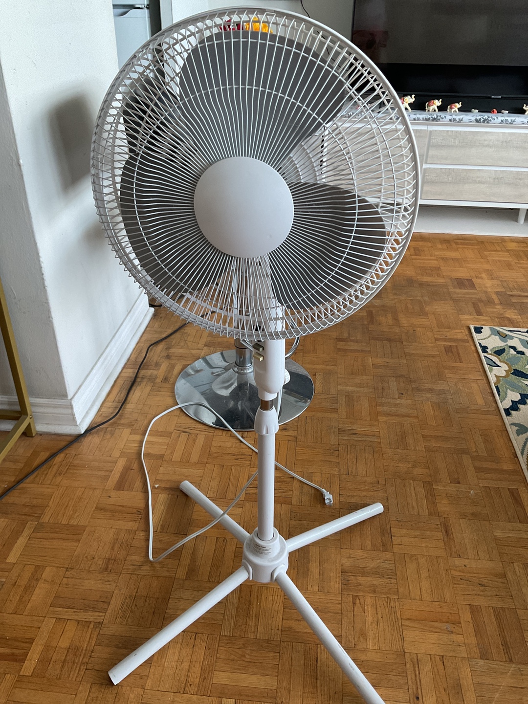 White Stand Up Fan