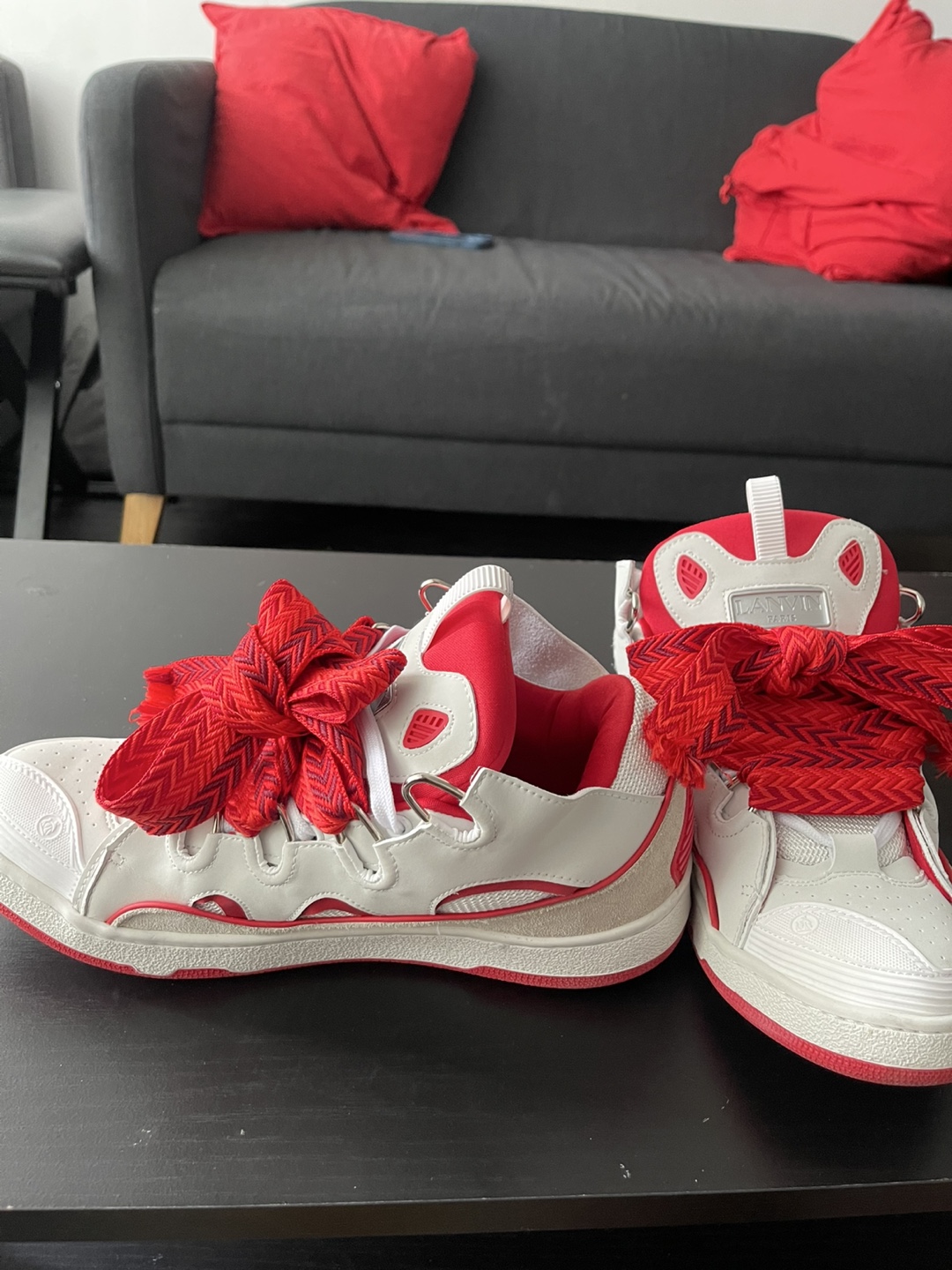 Lanvin Paris White & Red Sneakers - photo 5
