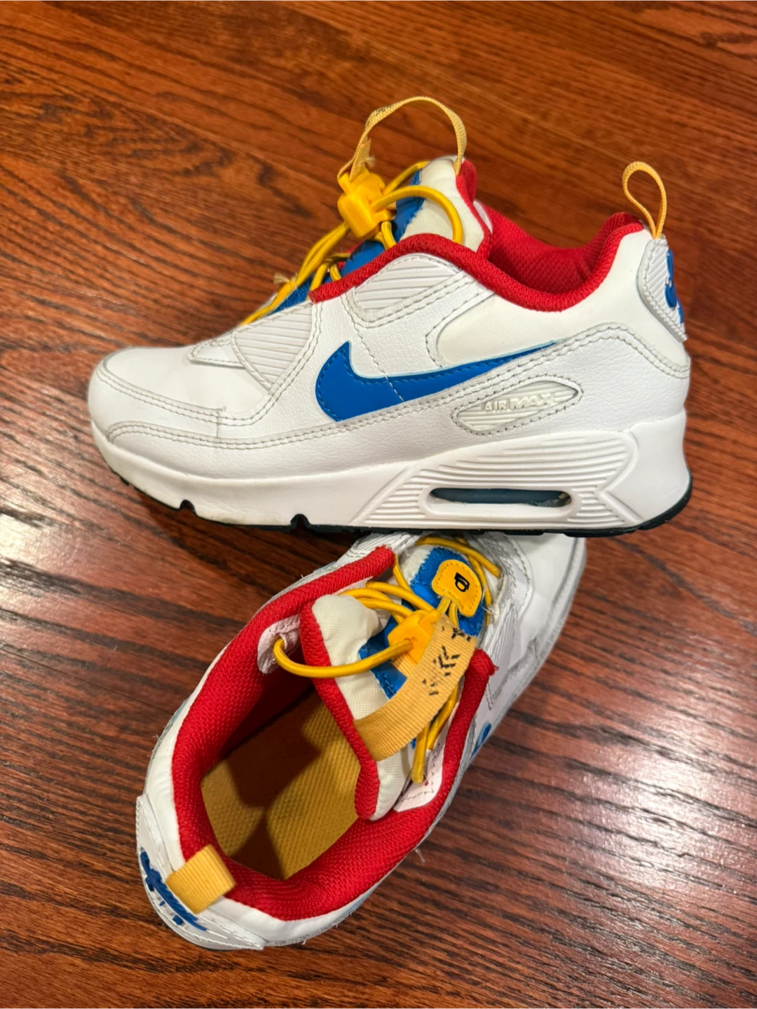 Nike Air Max 90 White/Blue/Red Size 2.5Y - photo 2
