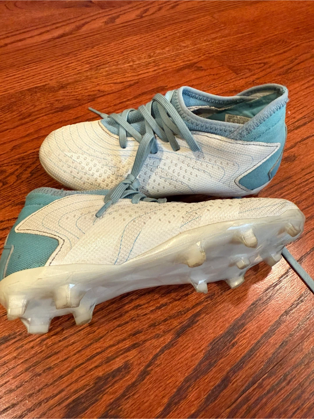 Adidas Predator Edge.4 White/Aqua Soccer Cleats - photo 2