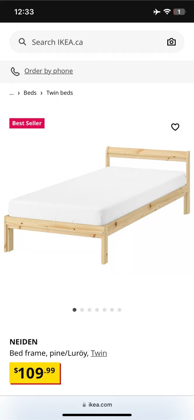 🥕 IKEA Neiden Twin Bed Frame (New in Box) thumbnail