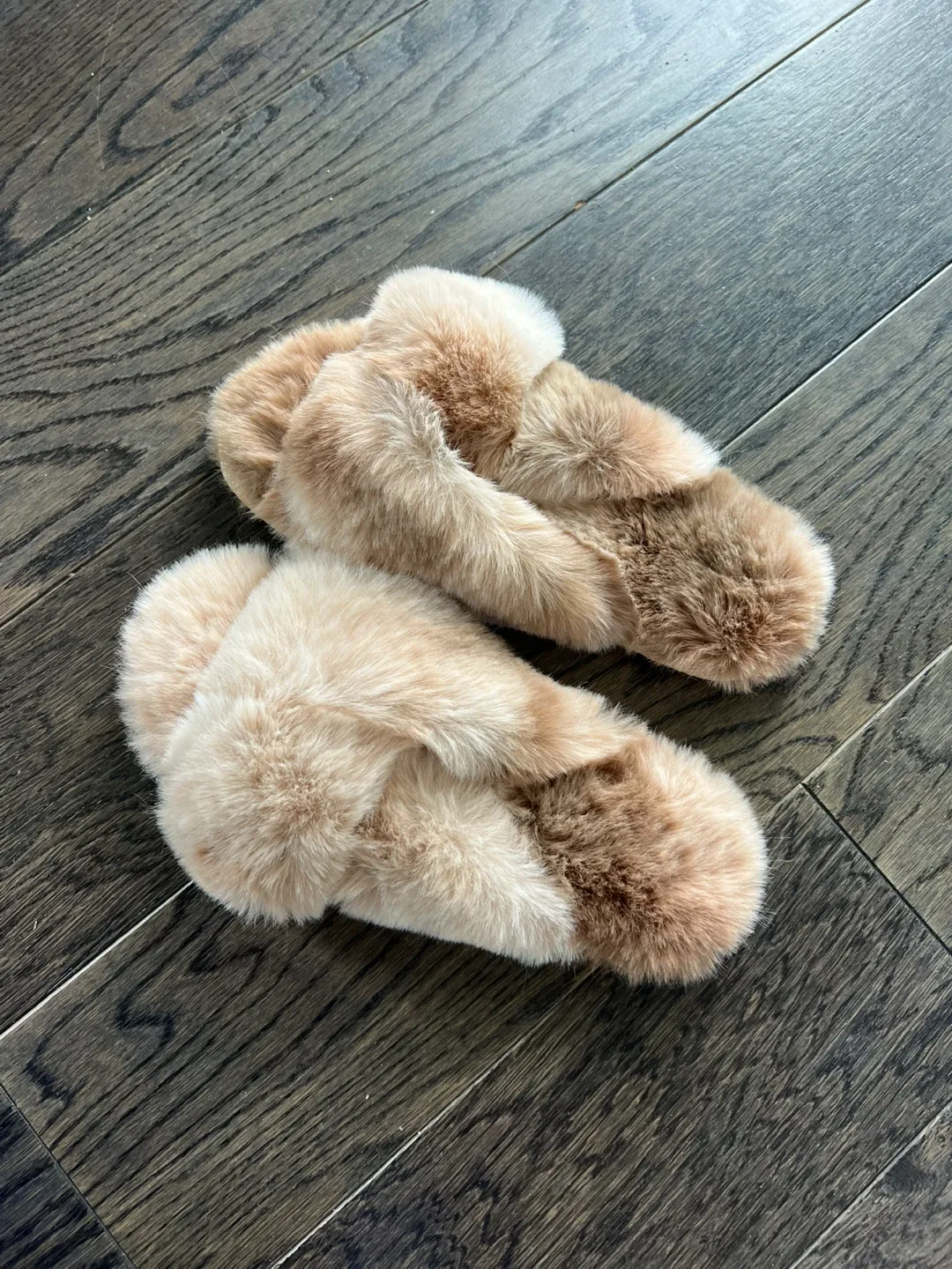 Lemon Plush Fur Slippers - Size S/M thumbnail
