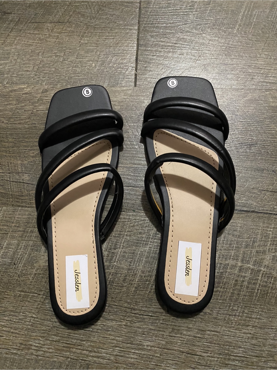 Jesslen Black Sandals - Size 8 - photo 2