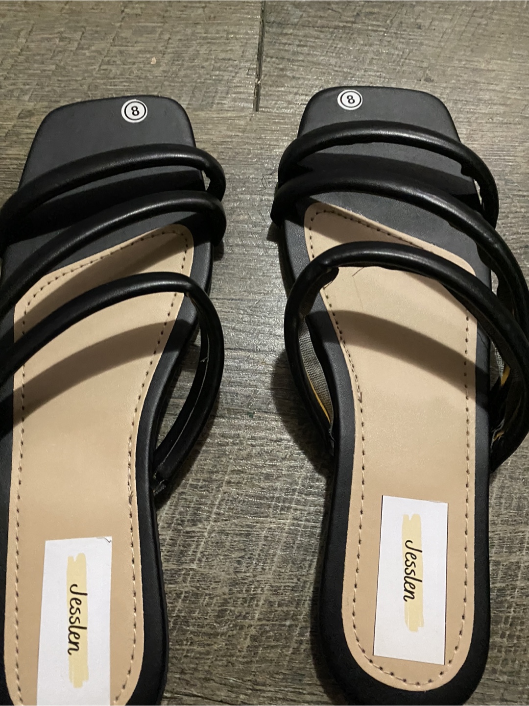 Jesslen Black Sandals - Size 8