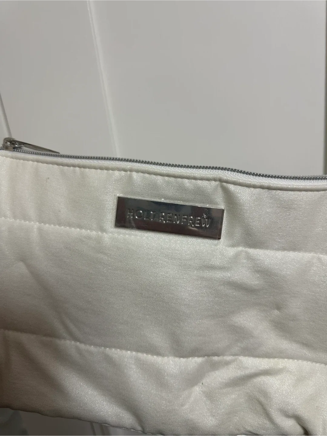Holt Renfrew White Padded Pouch image indicator(2)