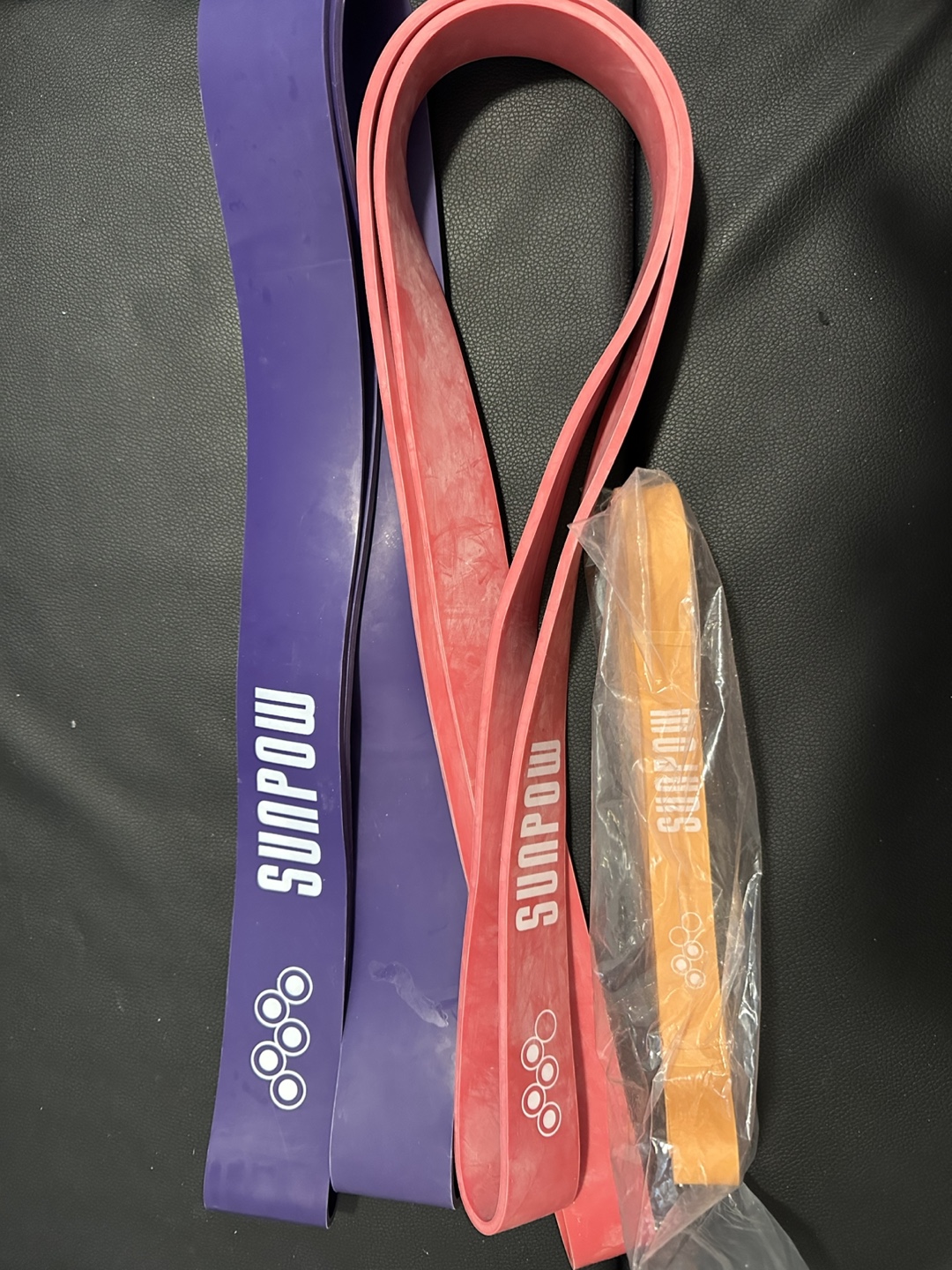 Sunpow pull up Bands - Purple, Red, Orange