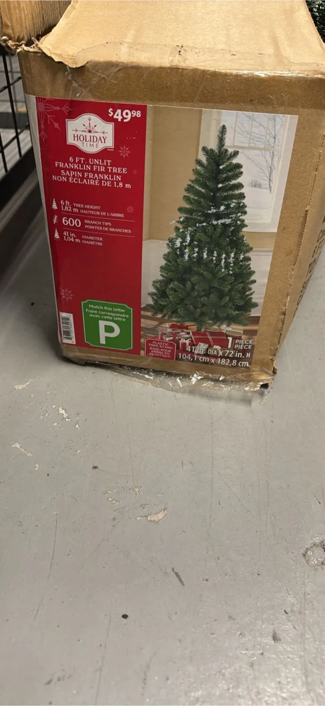 6ft Unlit Franklin Fir  Christmas Tree thumbnail