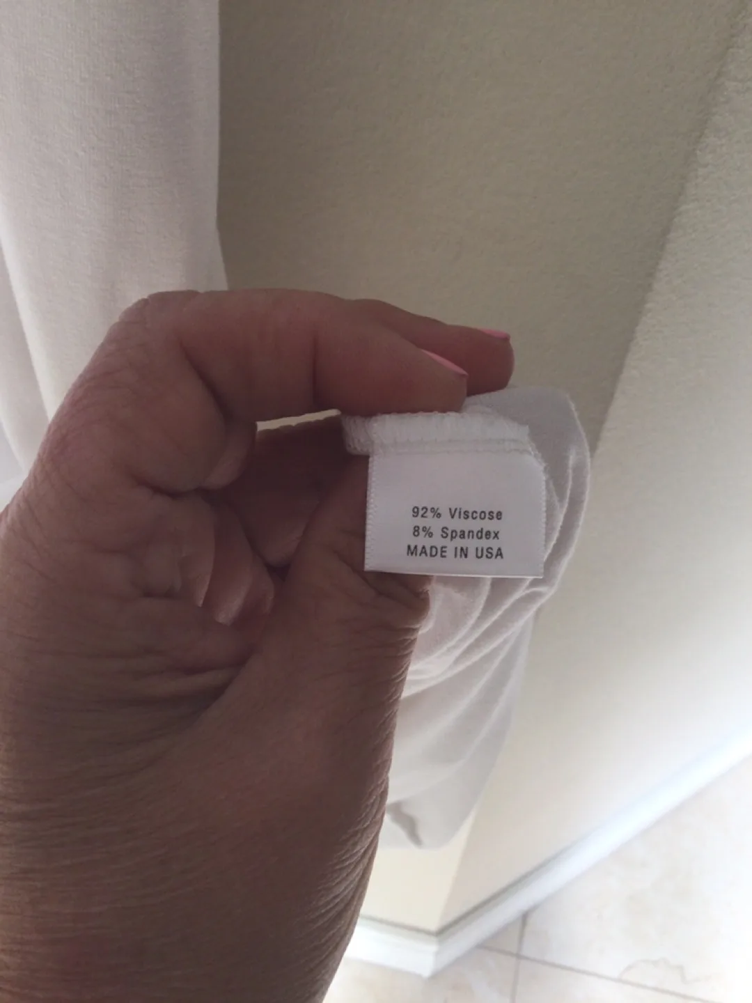 Ladies White Viscose/Spandex Dress image indicator(2)