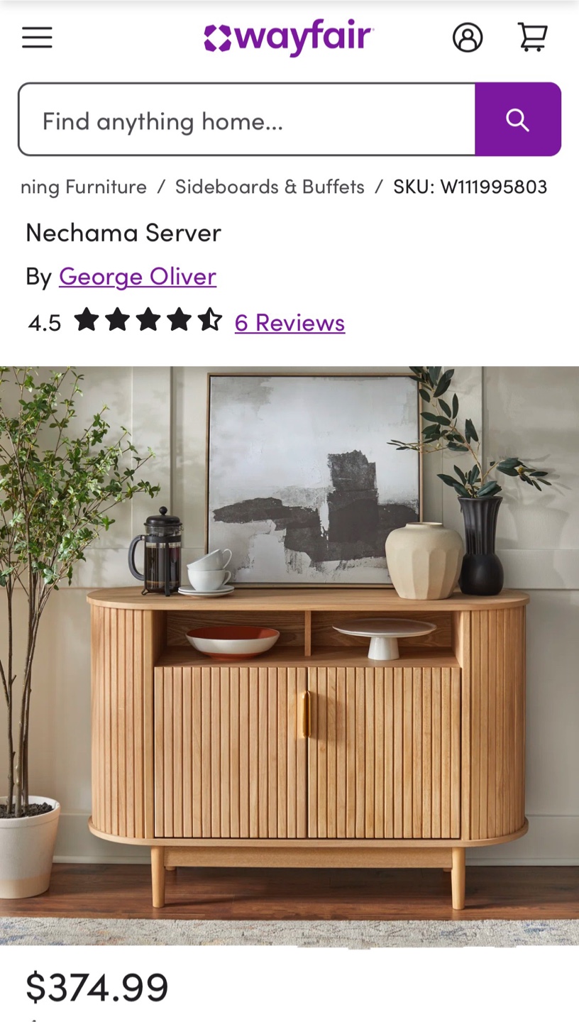 New Mid Century Modern Buffet Sideboard Entryway Storage Table - photo 2