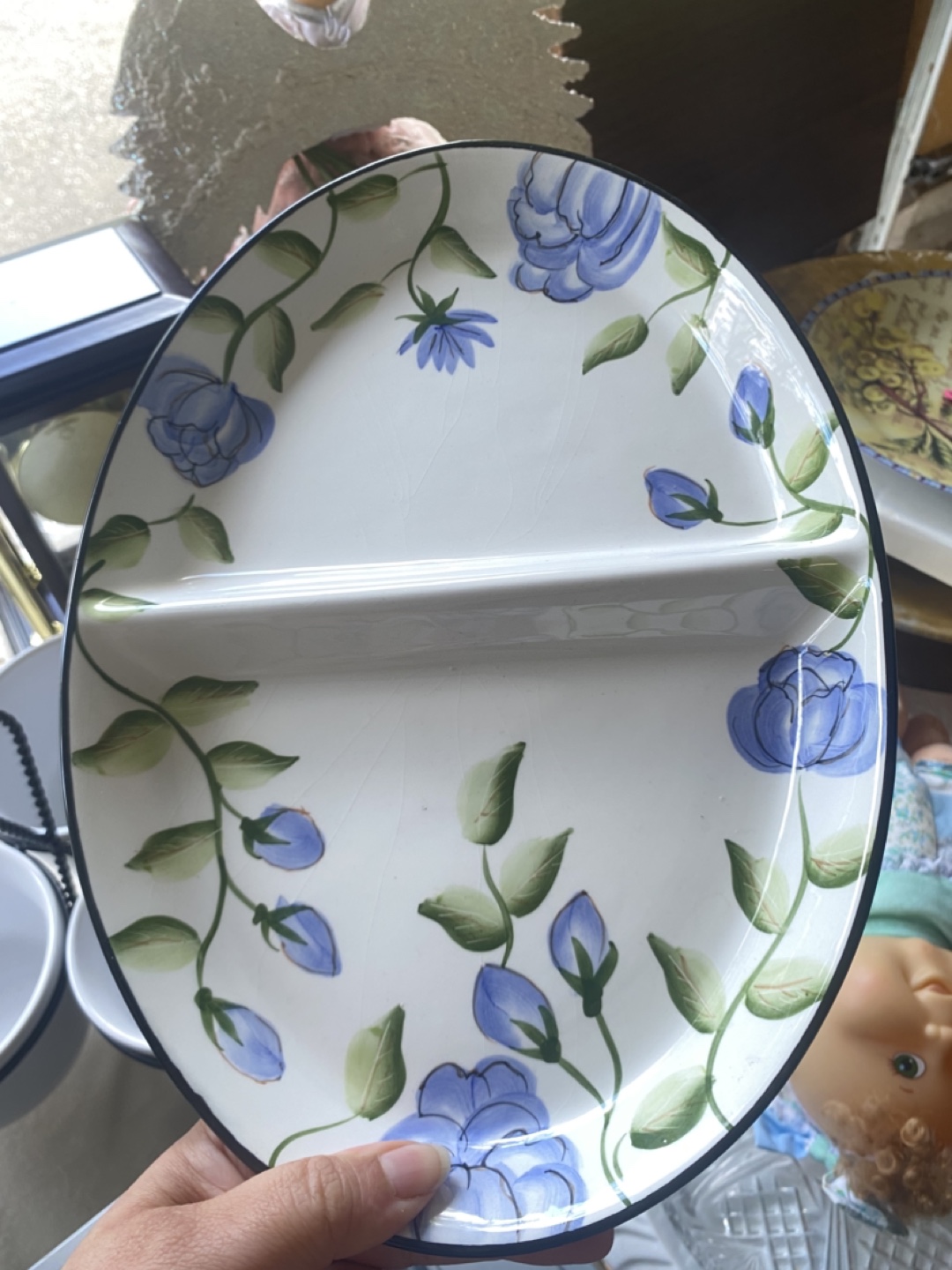 Floral Divided Serving Plate