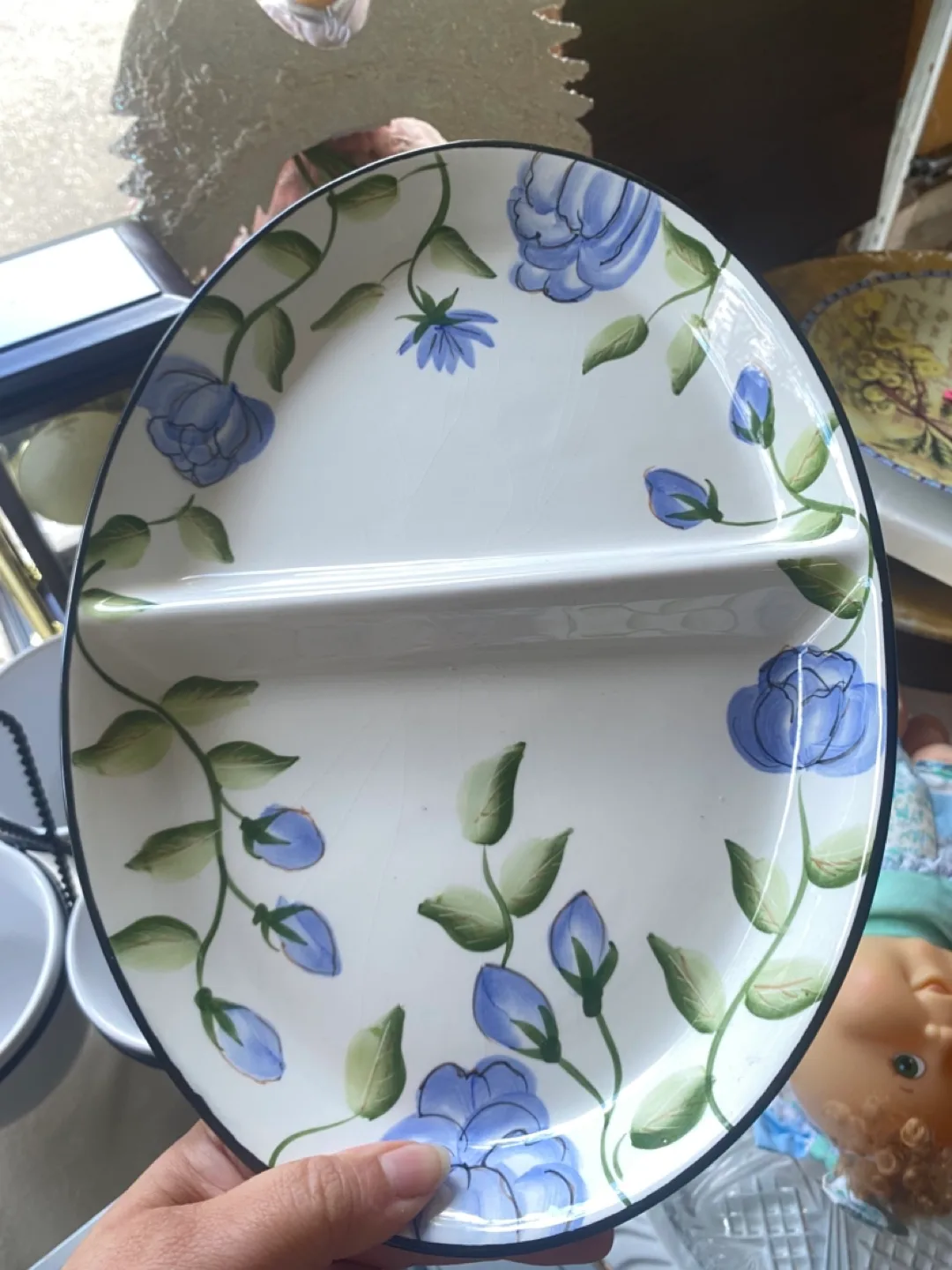 Floral Divided Serving Plate thumbnail