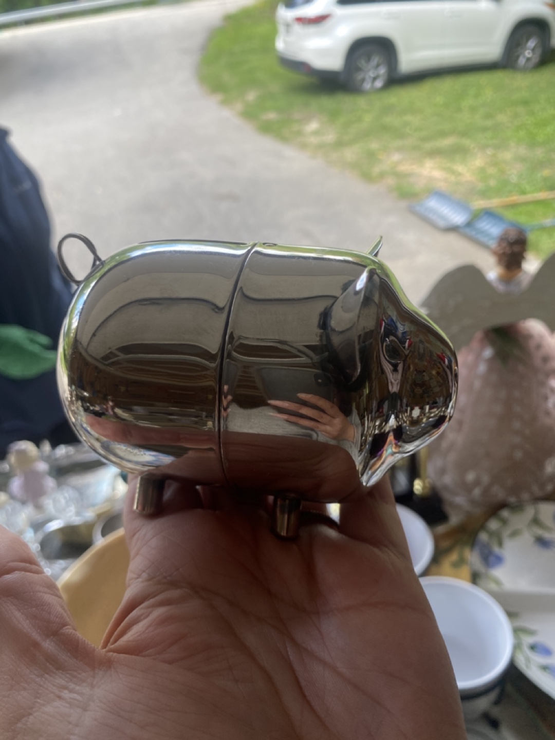 HOFS Silver Piggy Bank