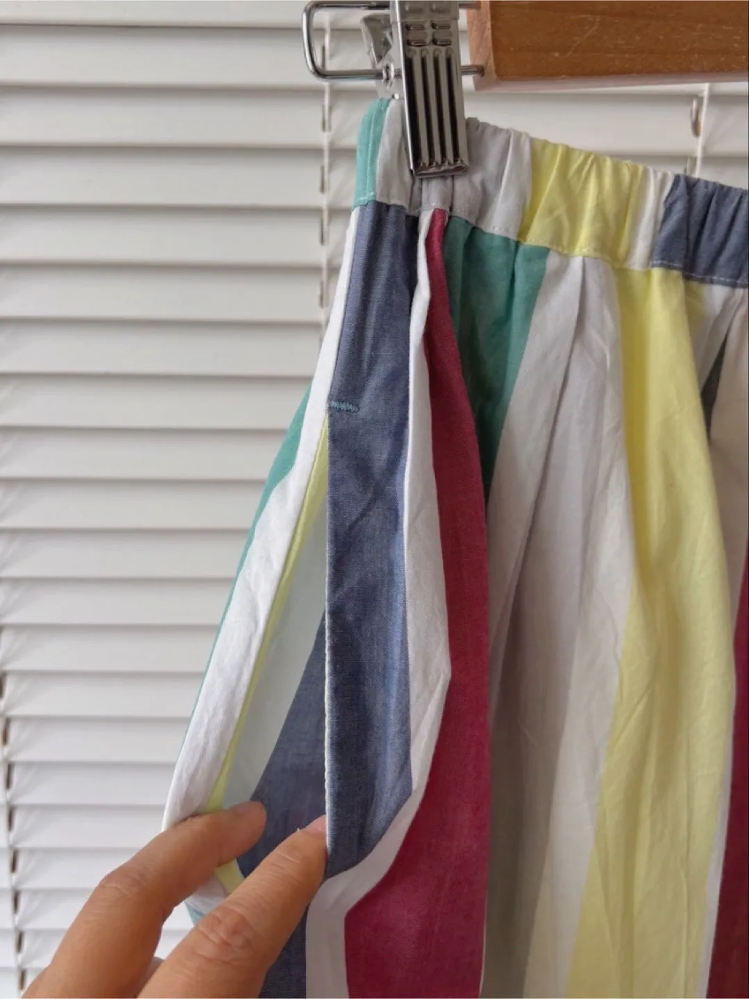 100% Cotton Stripe Midi Skirt image indicator(6)