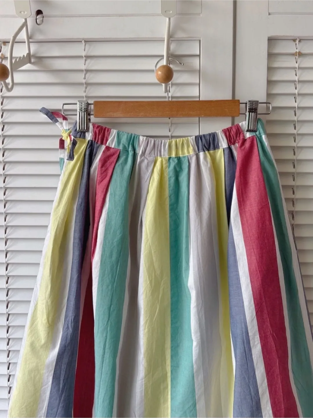 100% Cotton Stripe Midi Skirt image indicator(4)