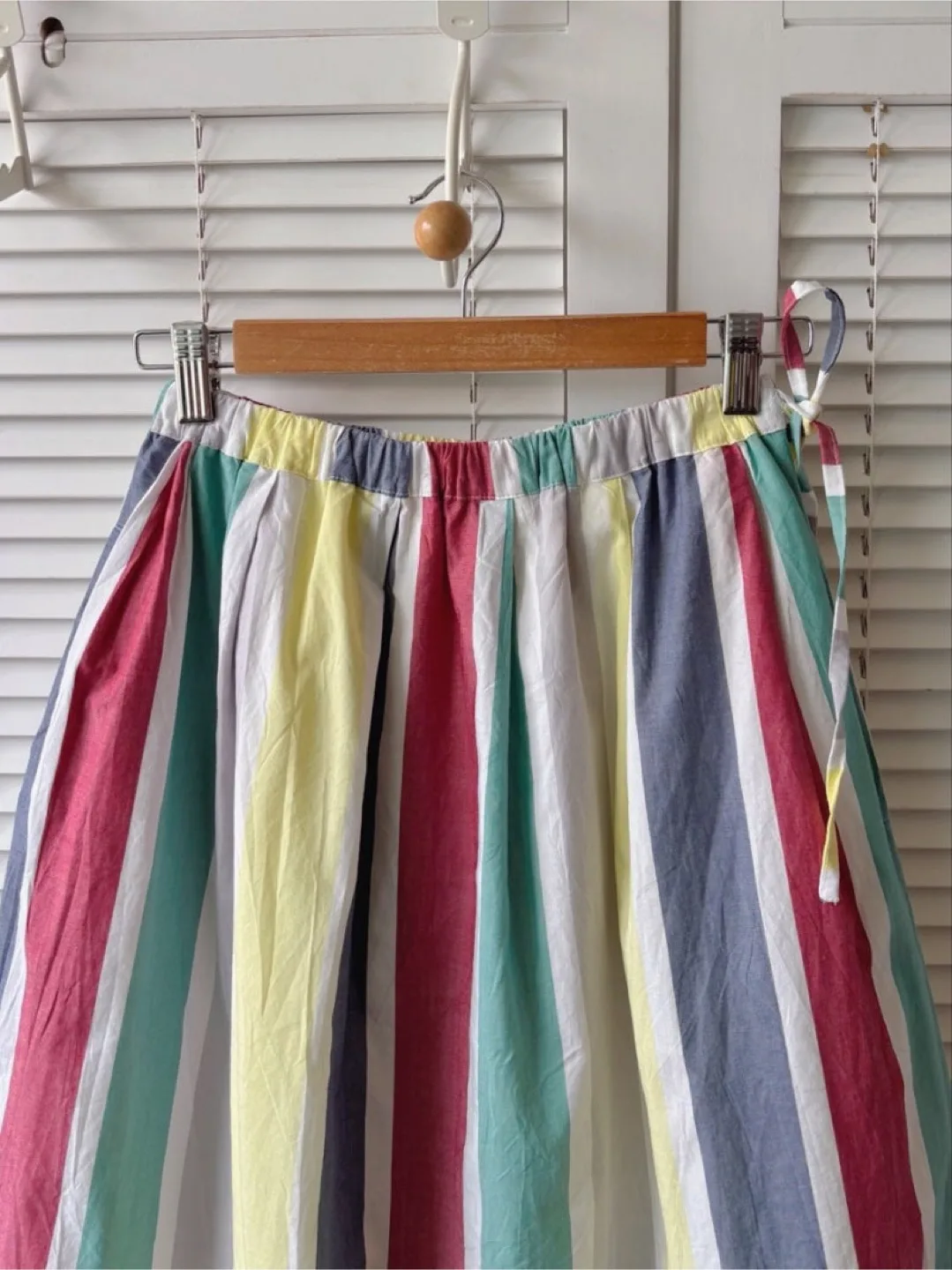 100% Cotton Stripe Midi Skirt image indicator(5)