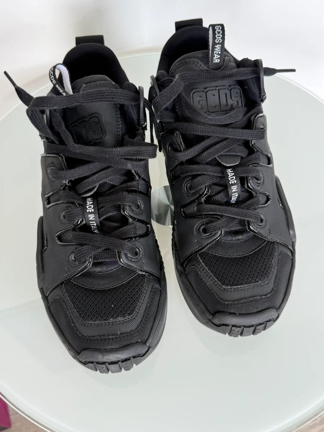 GCDS Black Slim Skate Sneakers by Italy Women thumbnail