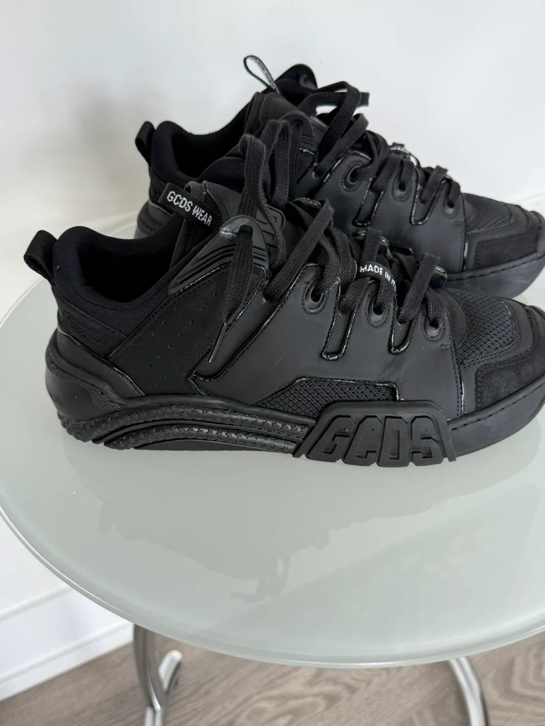 GCDS Black Slim Skate Sneakers by Italy Women image indicator(4)