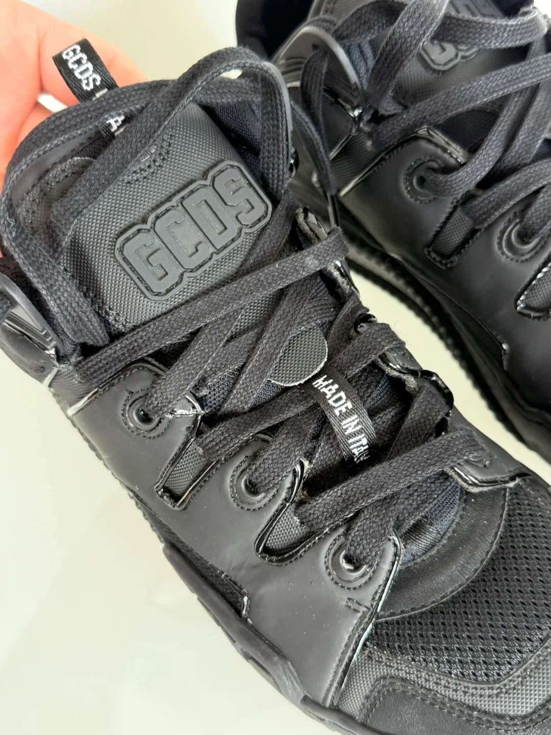 GCDS Black Slim Skate Sneakers by Italy Women image indicator(3)