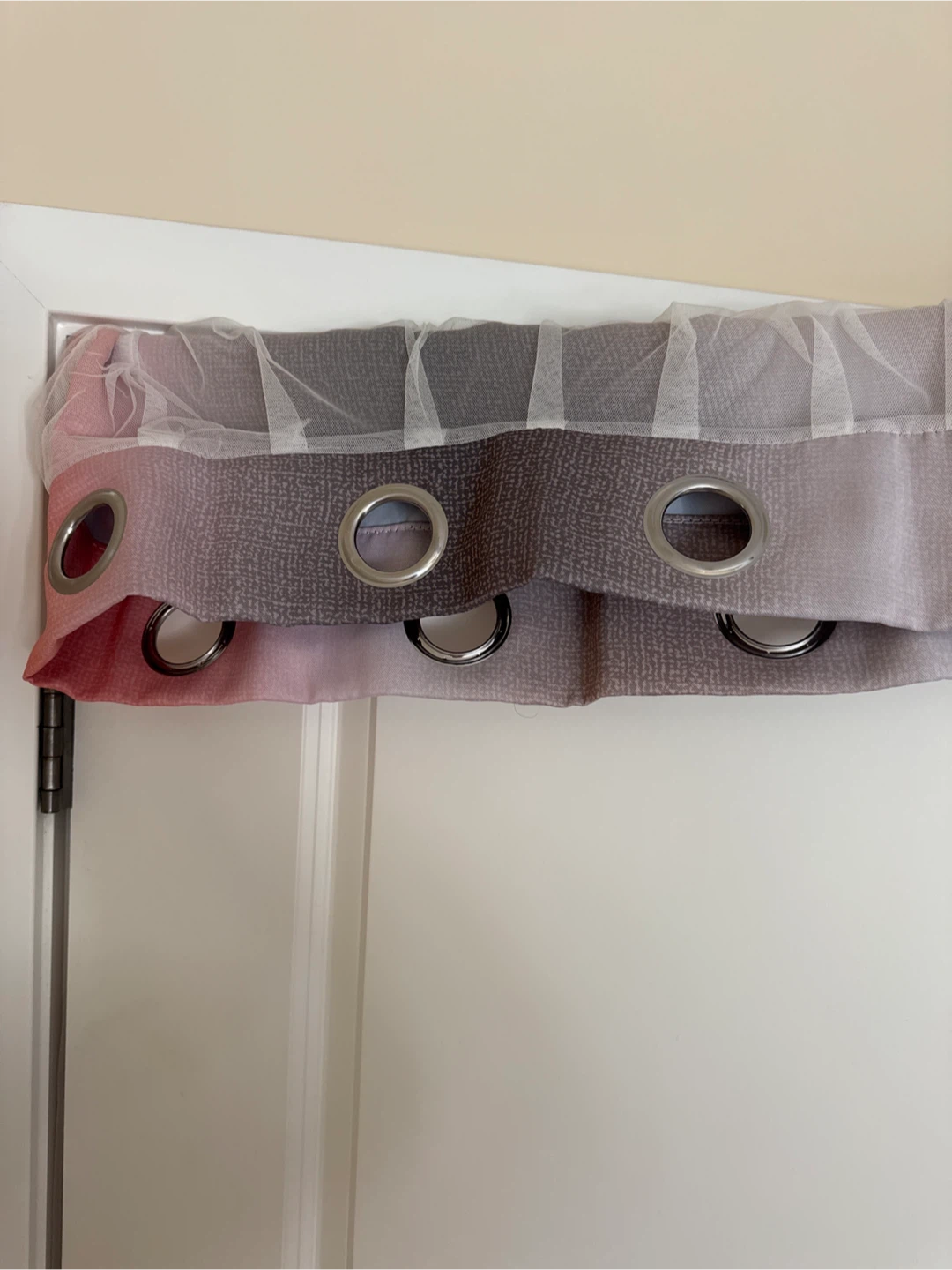 Pink & Grey Star Sheer Curtains - photo 3