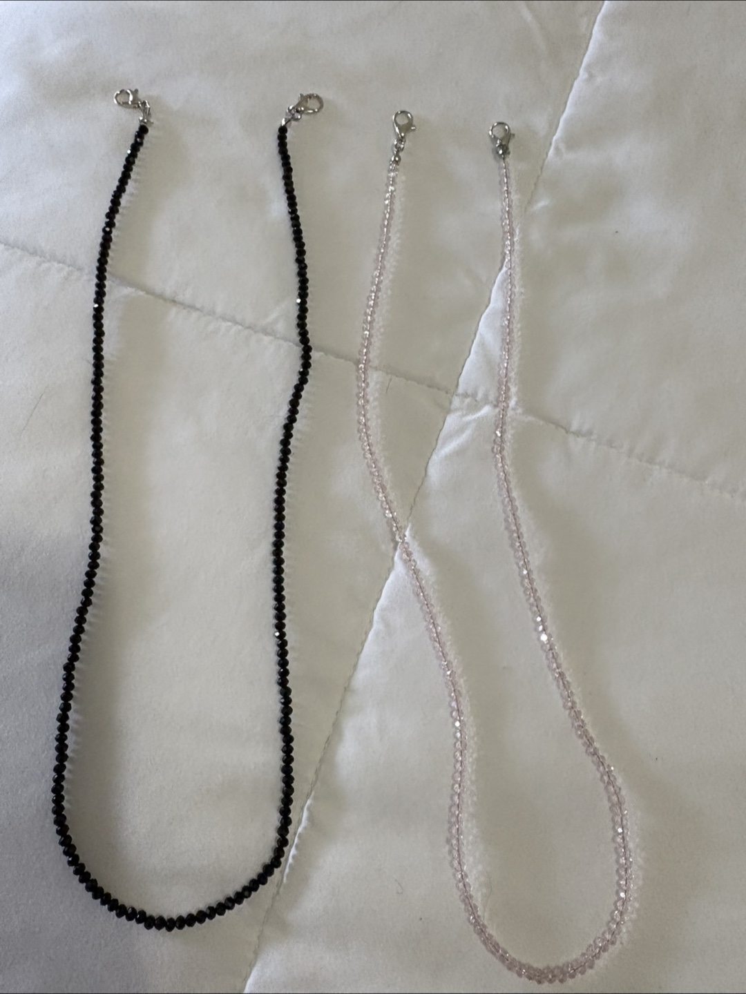 Beaded Necklaces for Glasses - Black & Pink