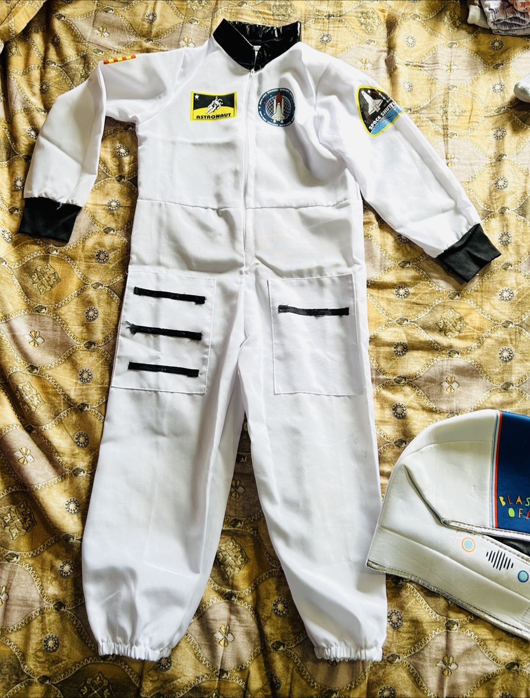 Kids Astronaut Costume with Fabric Helmet