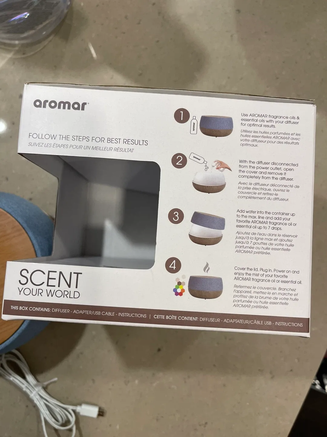 Aromar Drum Mist Blue Ultrasonic Aroma Oil Diffuser image indicator(4)