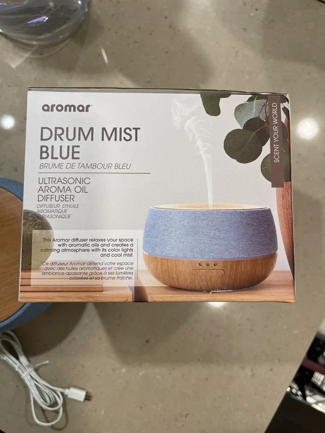 Aromar Drum Mist Blue Ultrasonic Aroma Oil Diffuser image indicator(2)