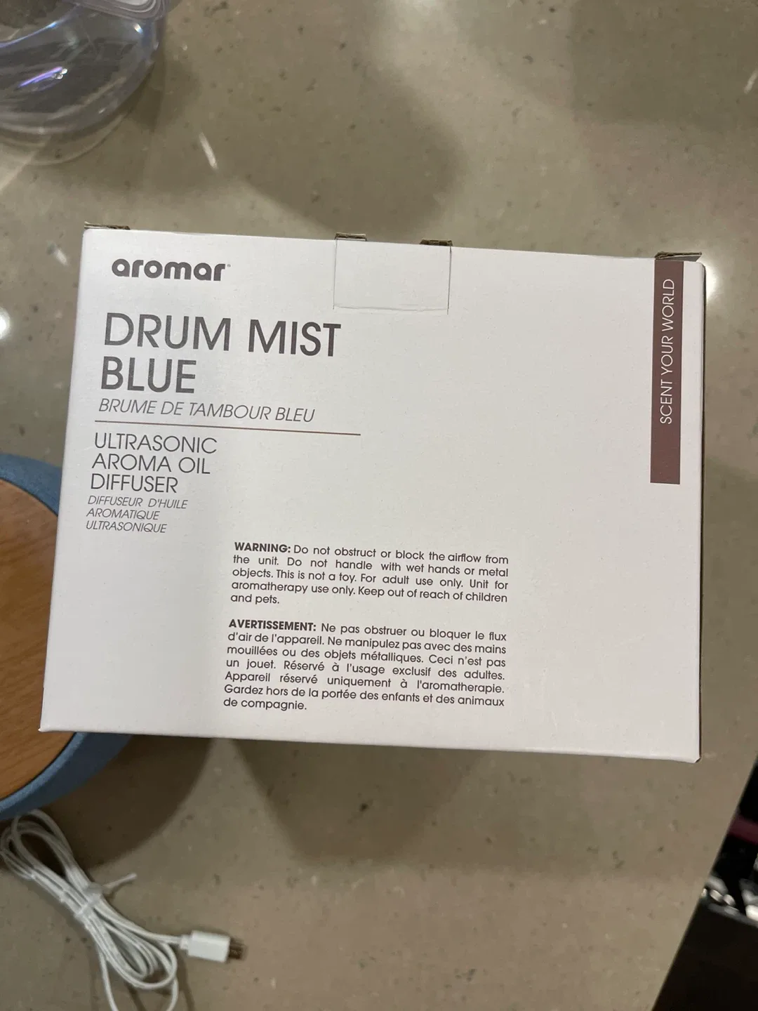 Aromar Drum Mist Blue Ultrasonic Aroma Oil Diffuser image indicator(3)