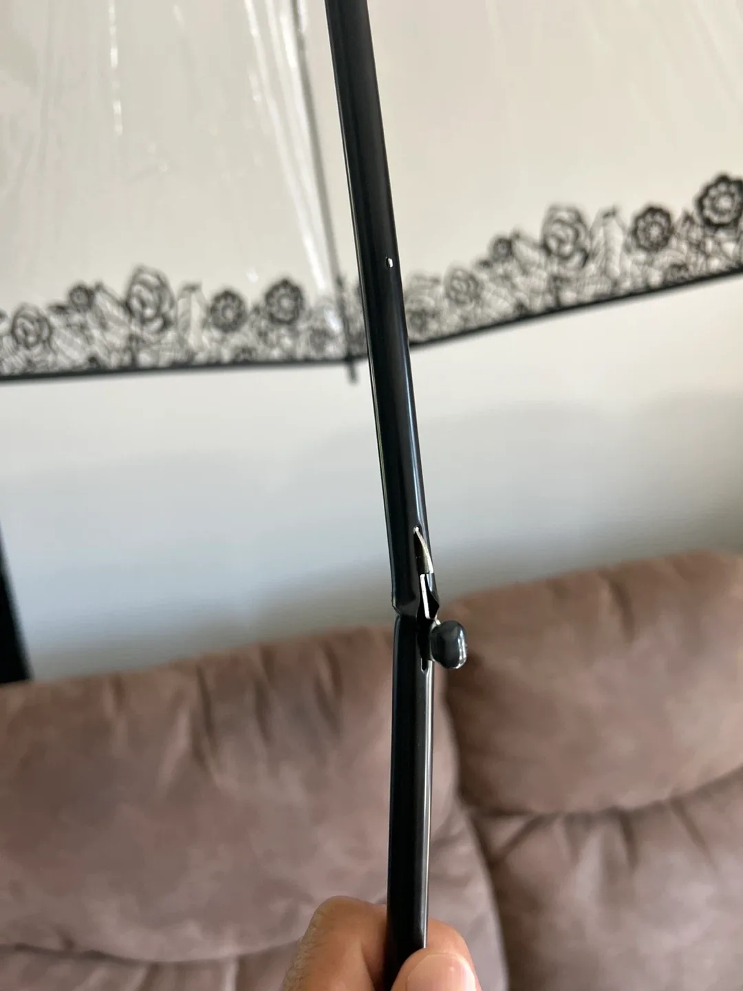 Clear Umbrella with Black Lace Trim image indicator(4)