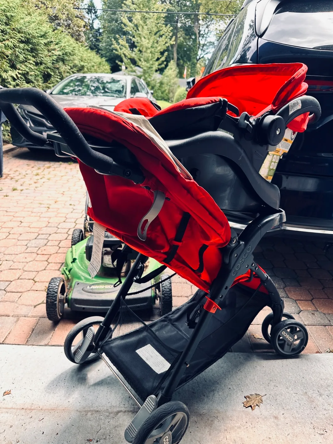 Cosco Red & Black Stroller+ car seat+car base thumbnail