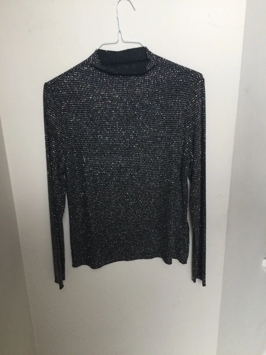 Ladies Sparkly Long Sleeve Top - Size L thumbnail