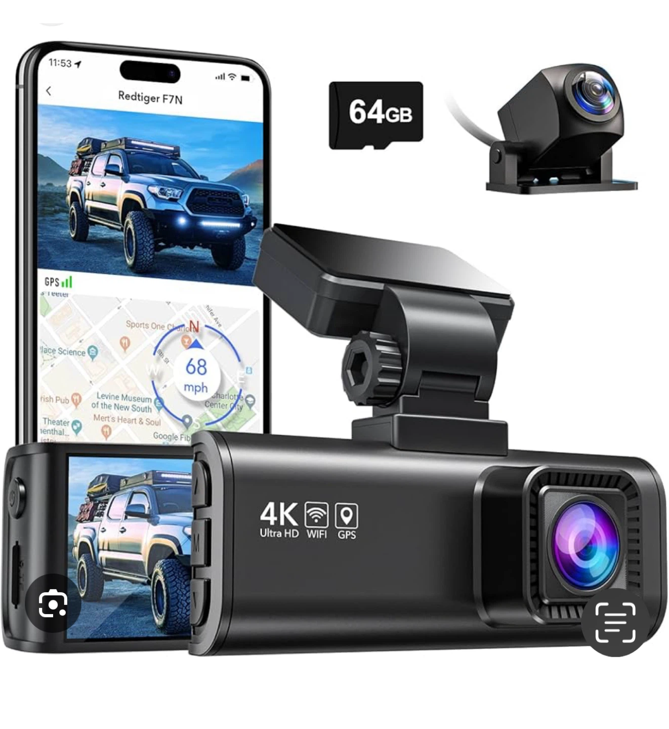 REDTIGER F7N 4K Dash Cam - New in Box!