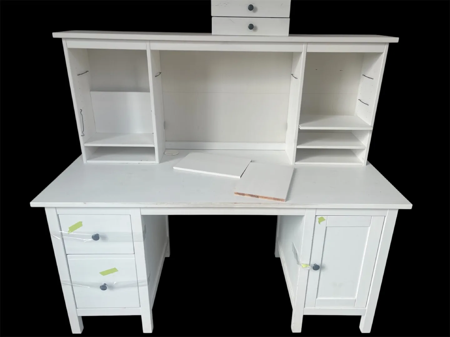 White Desk with Hutch - Great for Study! thumbnail