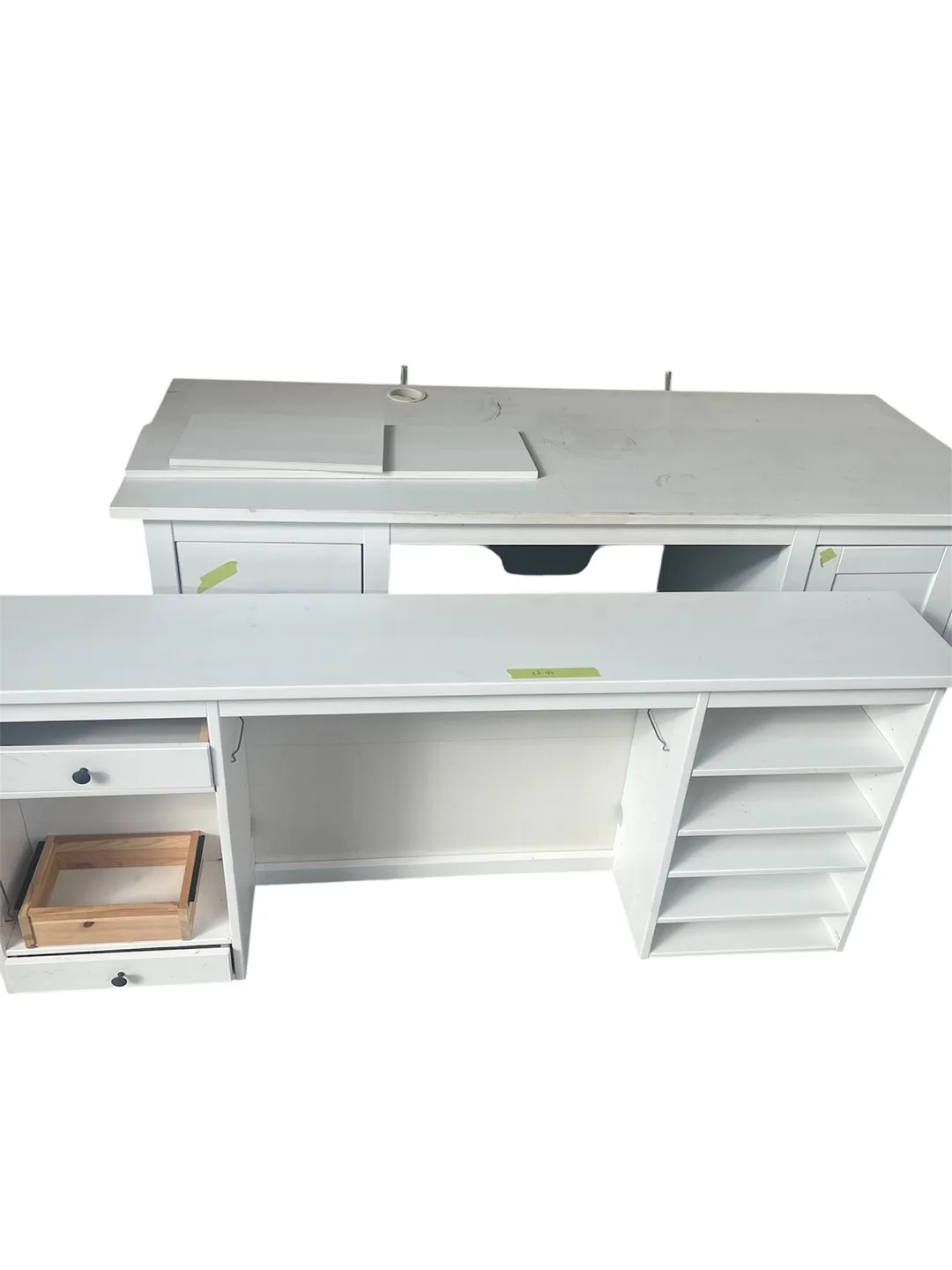 White Desk with Hutch - Great for Study! image indicator(3)