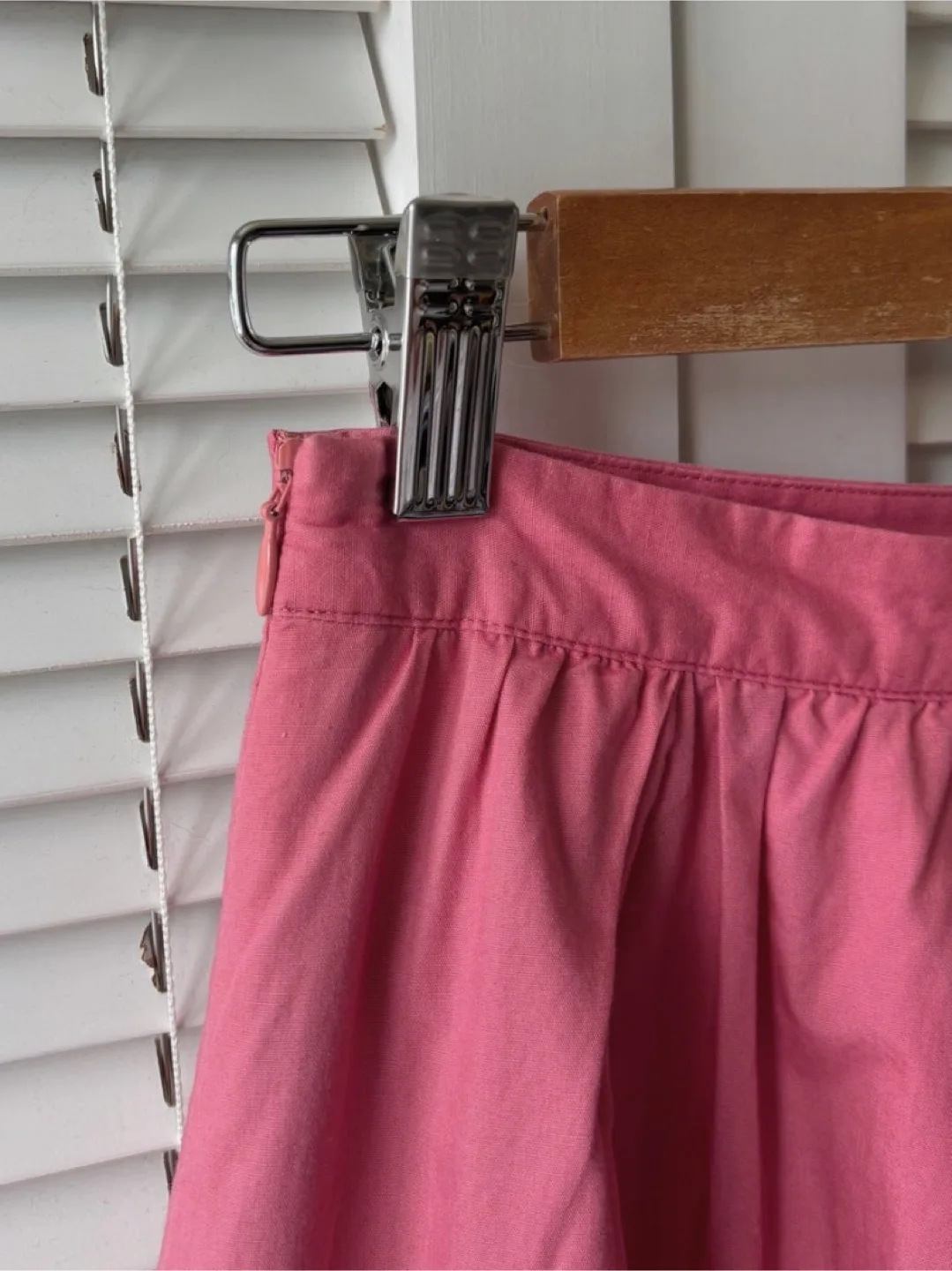 Pink 100% Cotton Midi Skirt with Lining image indicator(4)