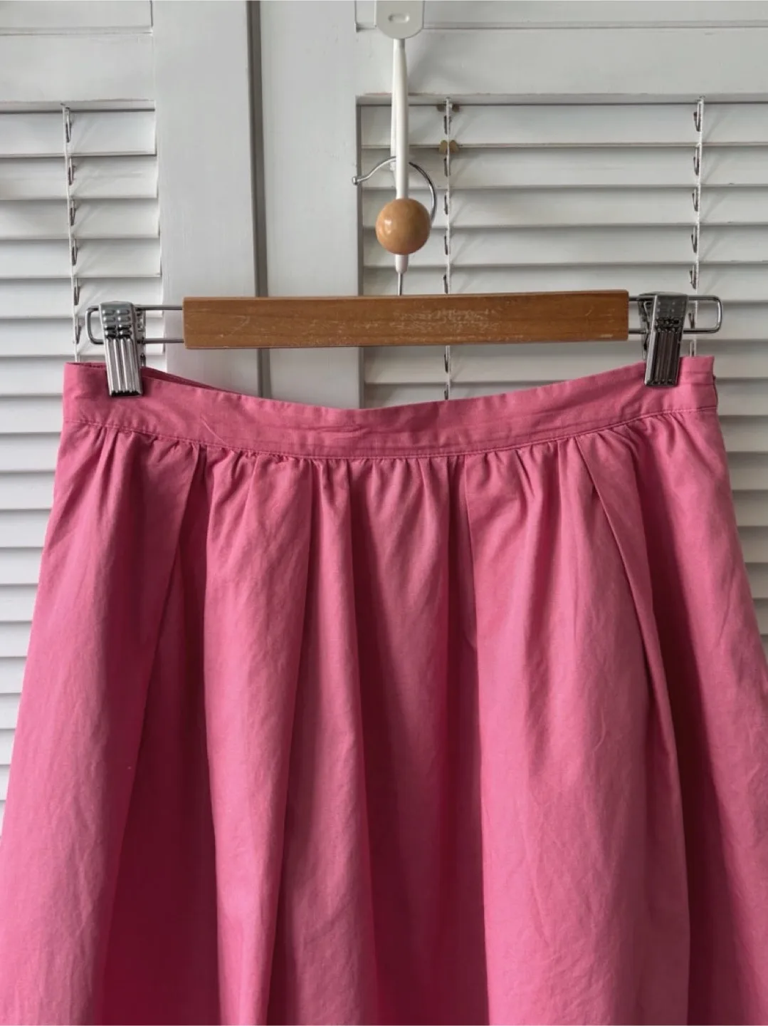 Pink 100% Cotton Midi Skirt with Lining image indicator(5)