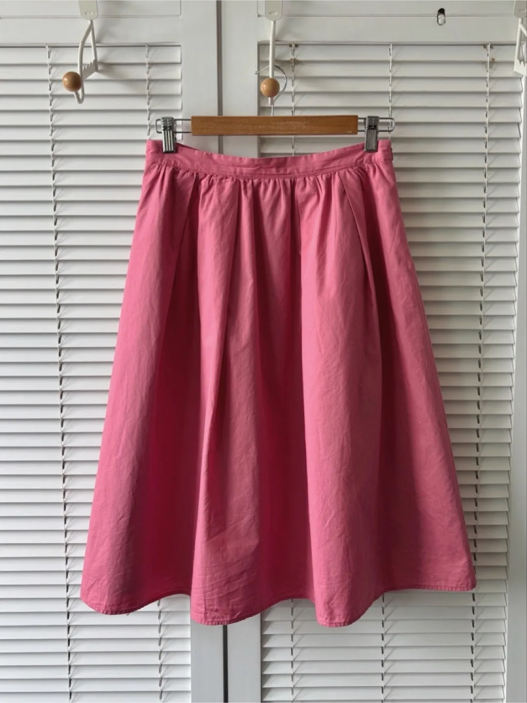 Pink 100% Cotton Midi Skirt with Lining image indicator(2)