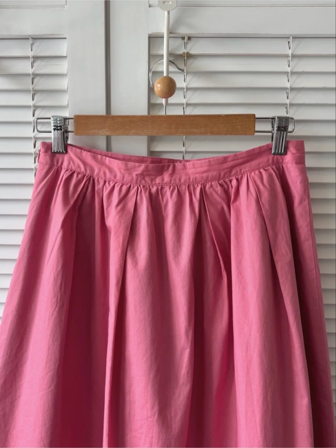 Pink 100% Cotton Midi Skirt with Lining image indicator(6)