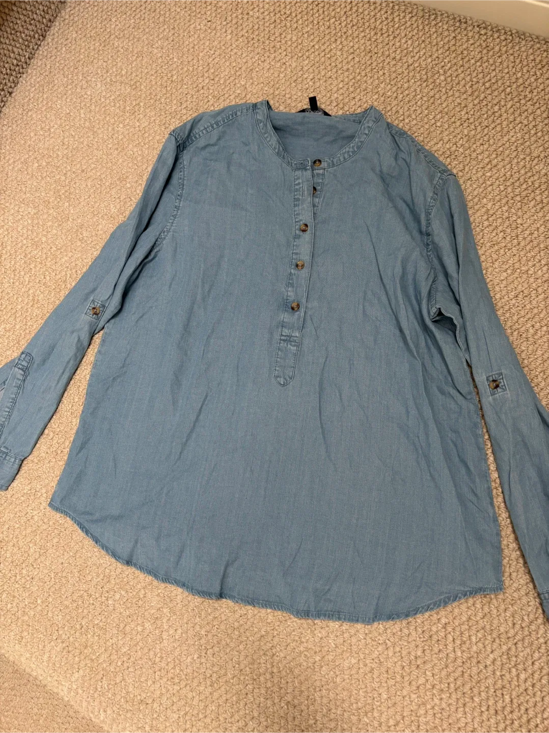 George Blue Long Sleeve Button-Up Shirt - MEDIUM (BRAND NEW) image indicator(3)