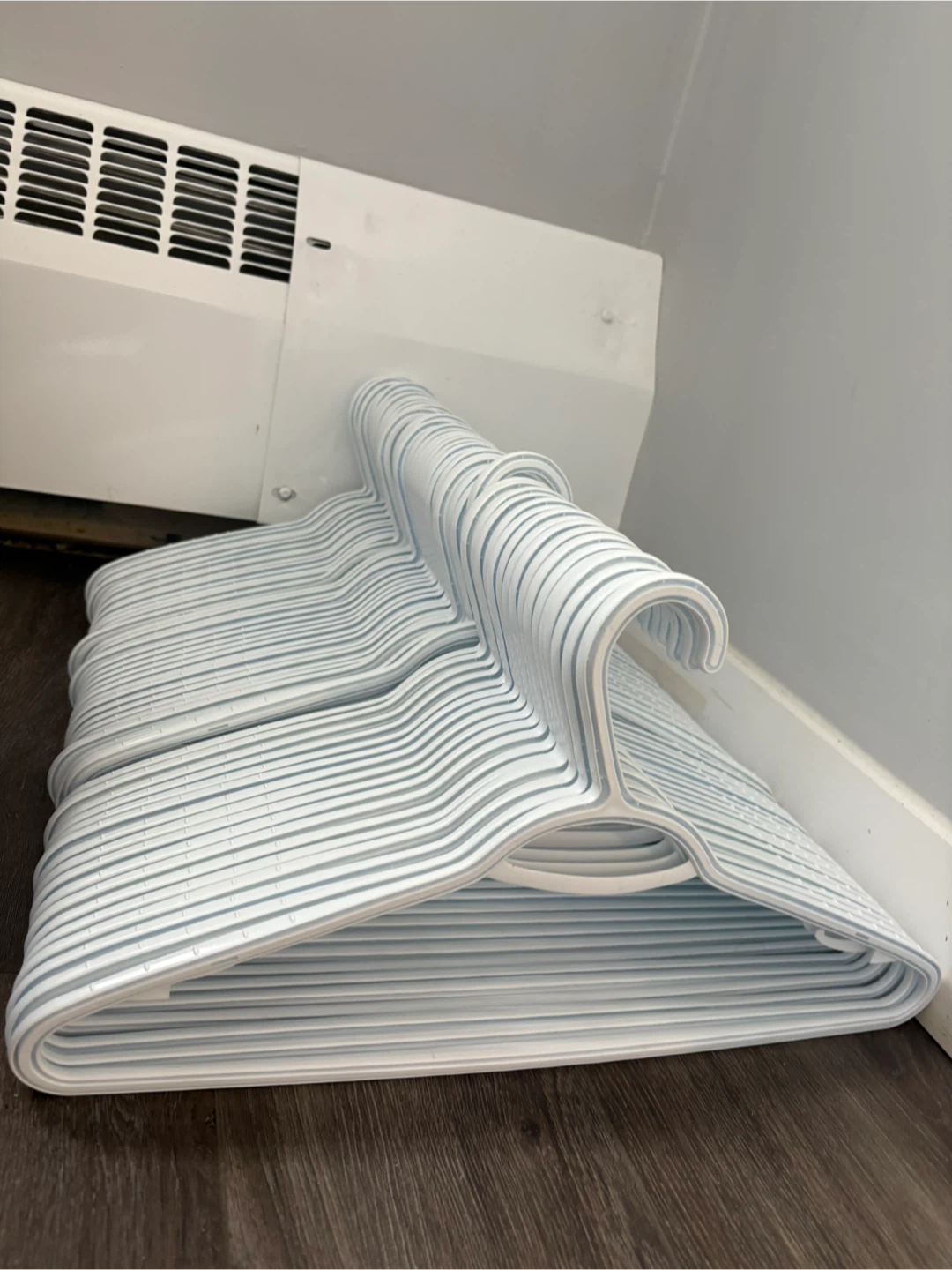 55 White Plastic Hangers-move out sale - photo 4