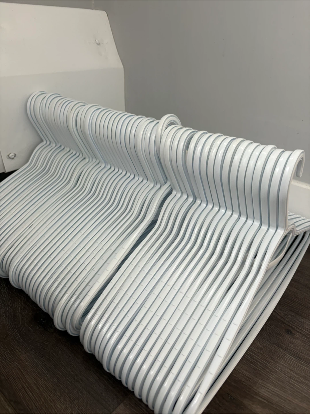 55 White Plastic Hangers-move out sale - photo 2