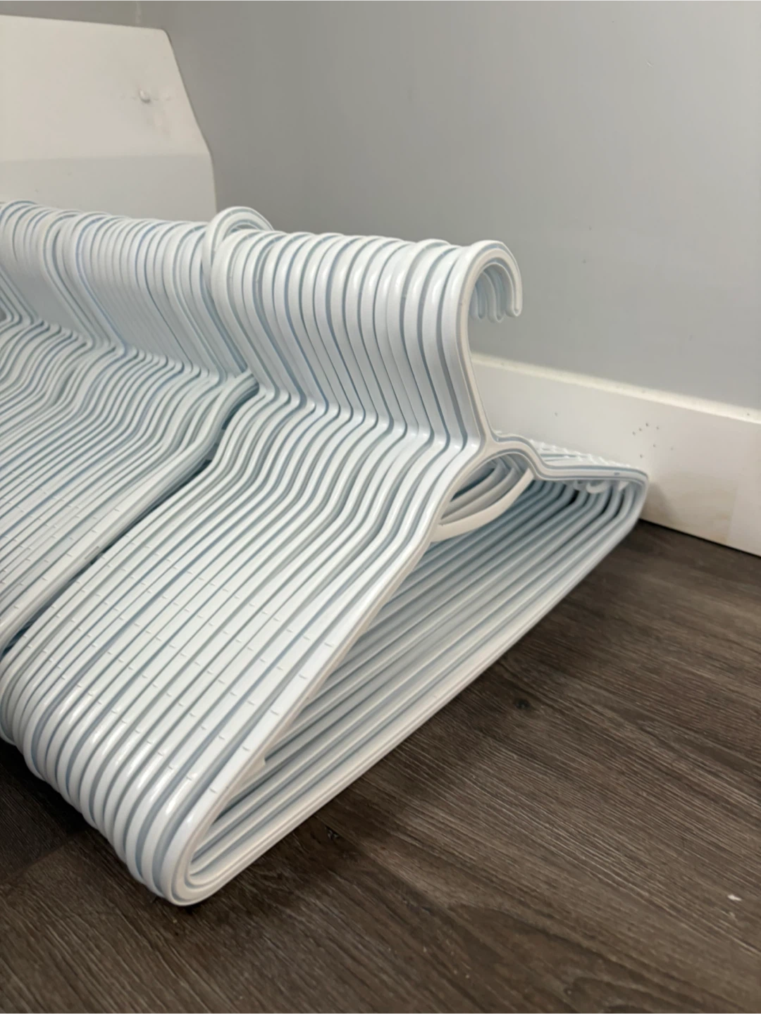 55 White Plastic Hangers-move out sale - photo 3