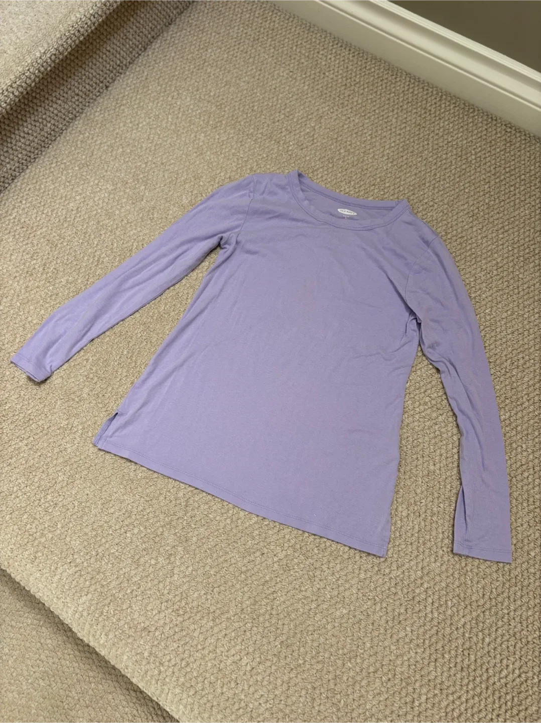 Old Navy Girls Purple Long Sleeve Top - SMALL (BRAND NEW) thumbnail