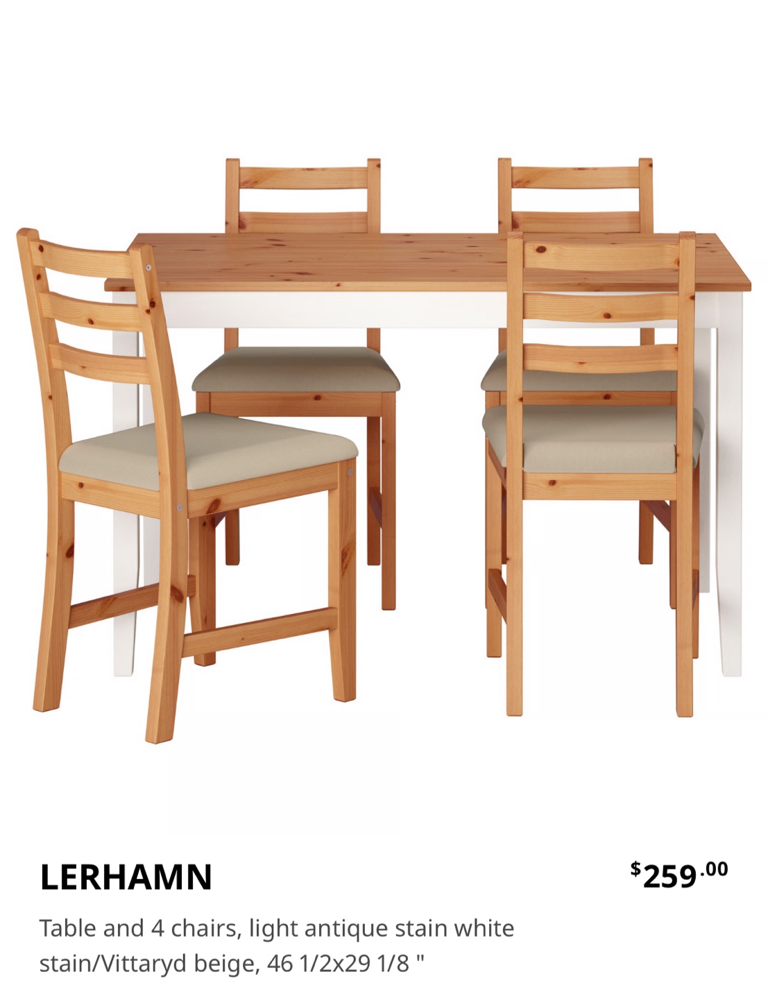 IKEA Lerhamn Table (no chairs)