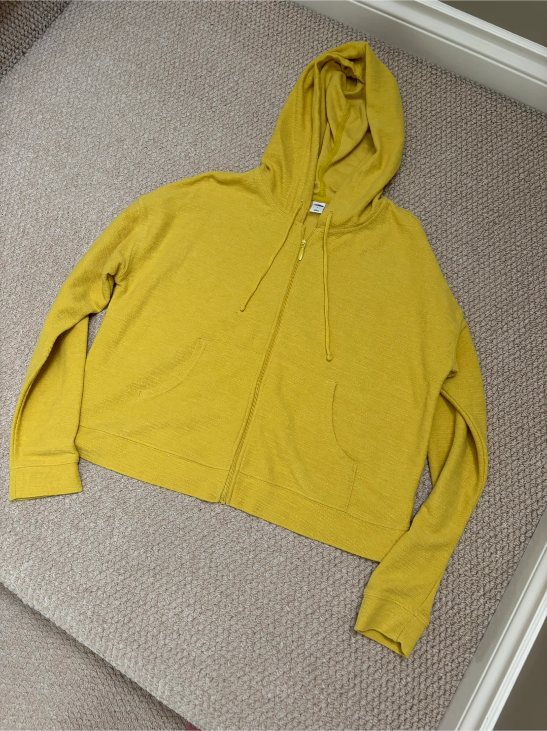 Old Navy Yellow Zip-Up Hoodie - Size MEDIUM (BRAND NEW) - photo 2