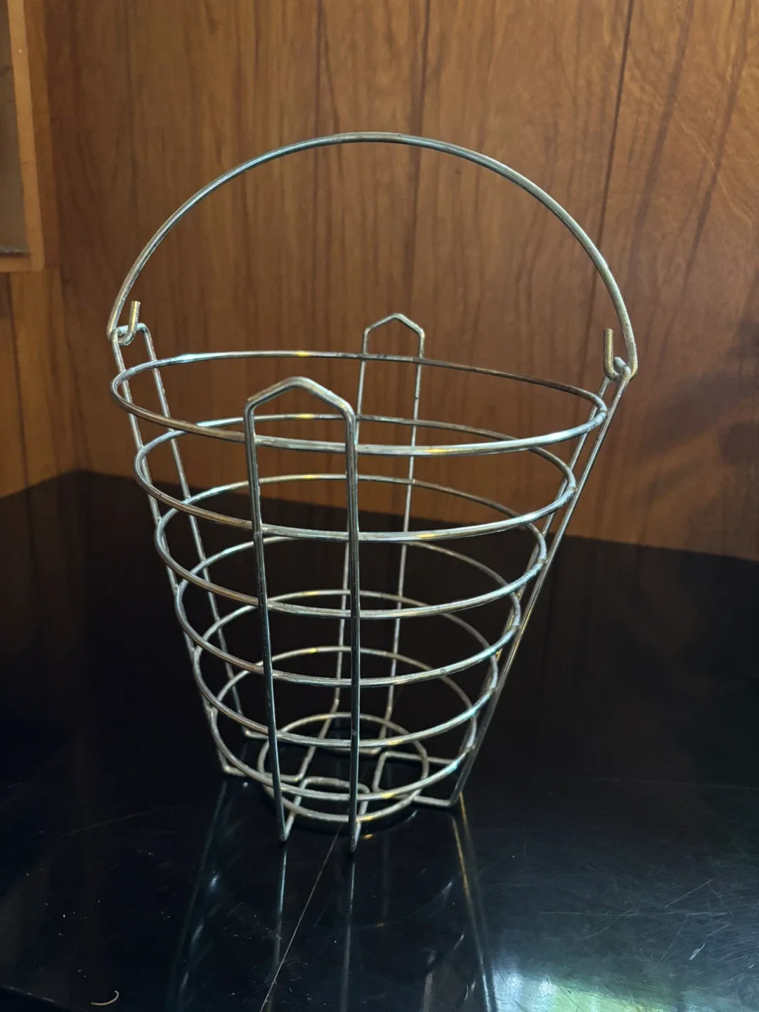 Slightly distressed Silver Wire Basket thumbnail